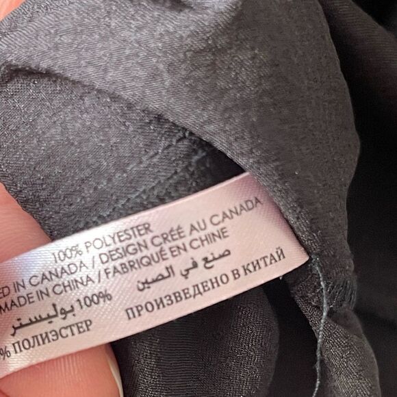 𝅺la vie en rose black satin robe with pink lace L/XL - Picture 5 of 5